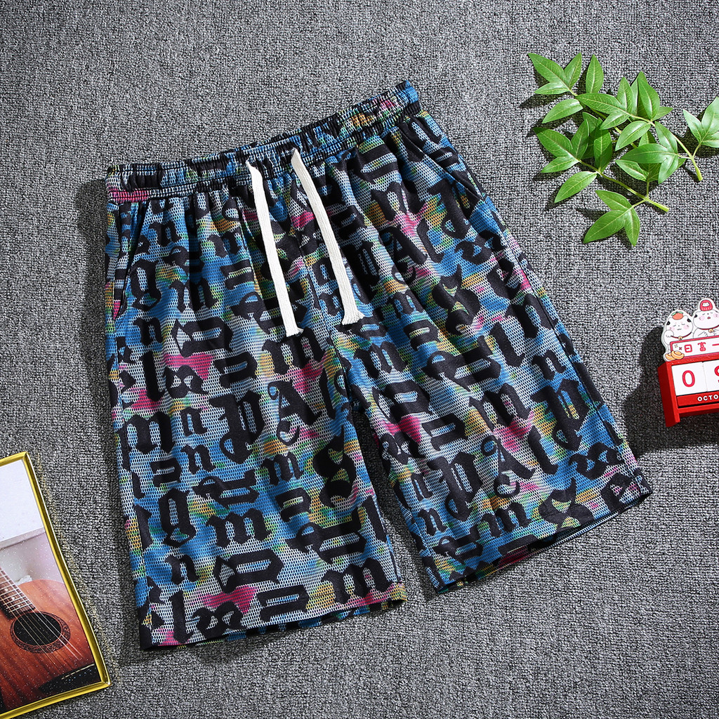 AP Stores กางเกงลำลองแฟชั่นน่ารัก กางเกงขาสั้นสามารถสวมใส่ได้ทั้งชายหญิง ลวดลายสมัยใหม่ใส่สบาย QC-DK8020