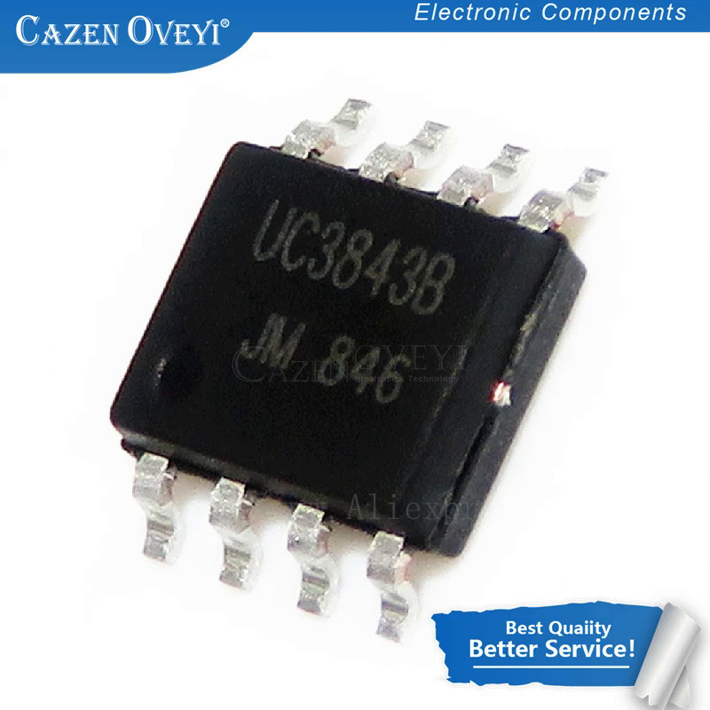 10 ชิ้น/แบทช์ UC3843BD1R2G UC3843 3843B UC3843A SOP-8
