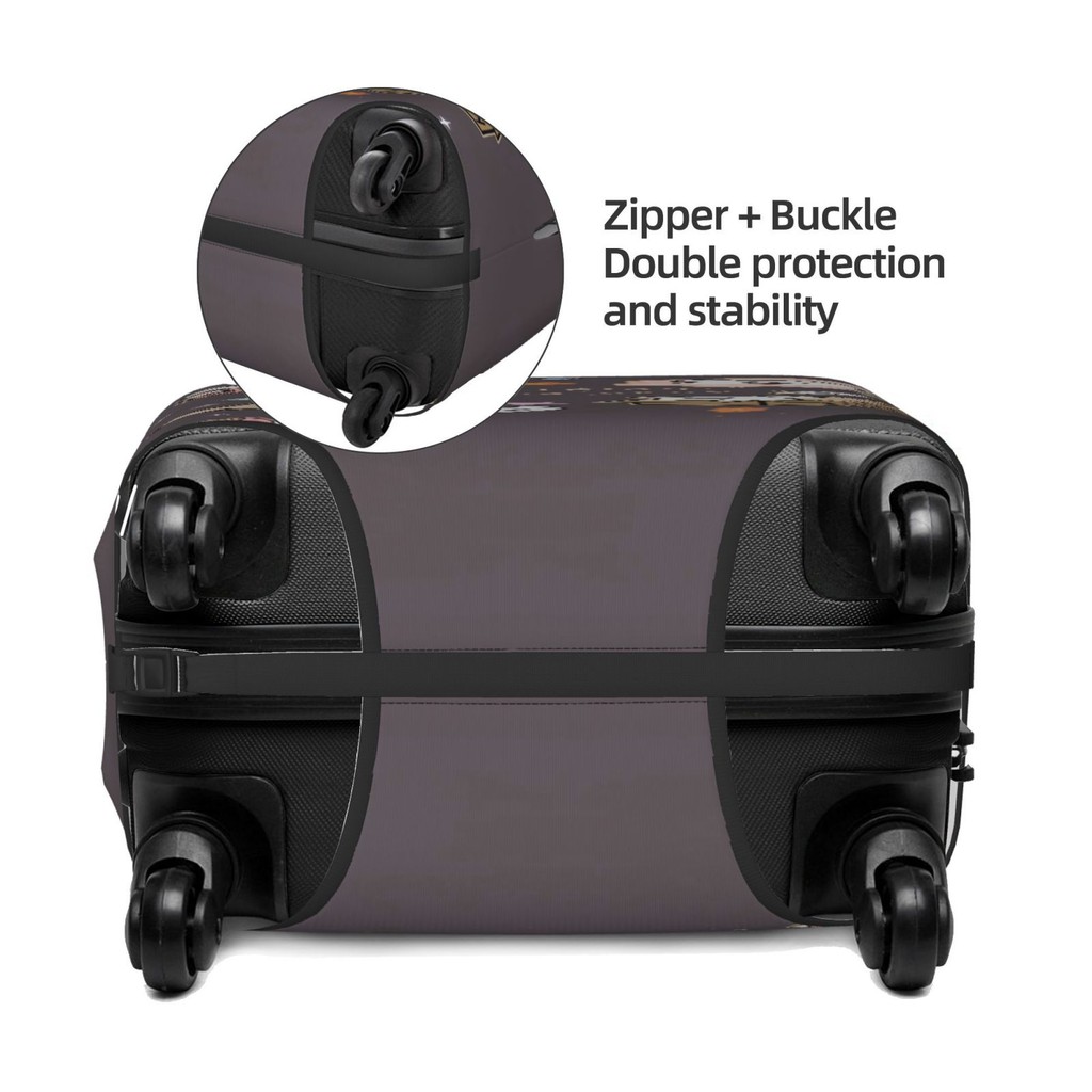 ผ้าคลุมกระเป๋าเดินทาง หมามอลทีส ผ้าสแปนเด็กซ์ แบบยืดหยุ่น ยืดหยุ่น Maltese Puppy Travel Luggage Cover 18-32 นิ้ว BY016
