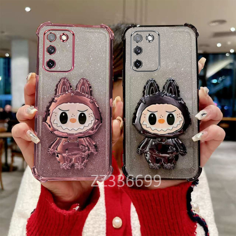 เคส VIVO V40 lite V27 V27E V29 V29E V30 pro 5G เคสโทรศัพท์สําหรับผู้ถือซิลิโคนสี่มุมป้องกัน labubu ใส