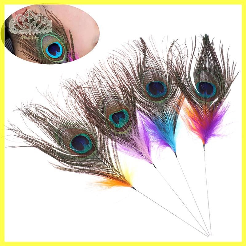 Daisy 1 ชิ้นนกยูง Feather Earpick Wax Remover Curette หูขุดเครื่องมือช้อนทําความสะอาด Stick หูขุดเครื่องมือ Ear Care TH