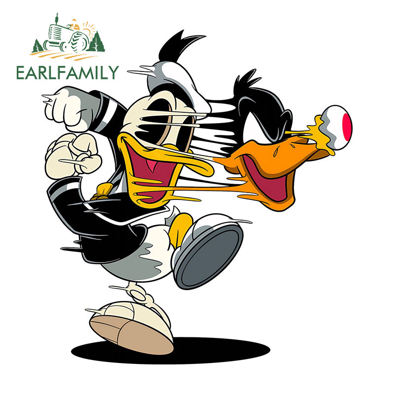 Earlfamily 13 ซม.Zombie Donald Duck การ์ตูนรถสติกเกอร์กันชนกระจกรถจักรยานยนต์ Occlusion Scratch ไวนิล Decal แฟชั่นกันน้ําป้ายรถ ราคา ถูกที่สุด ดีลบีเคเค แกลเลอรีภาพที่ 2