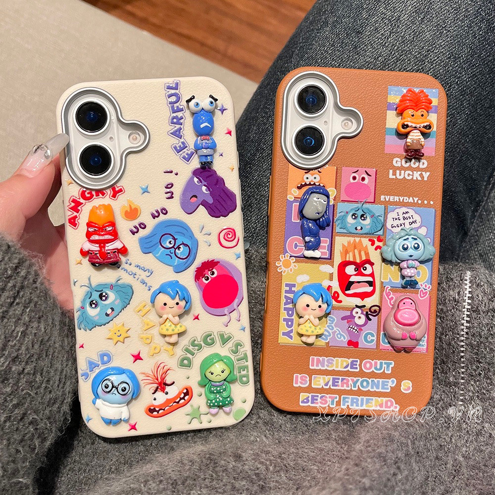 สามมิติภายในหนังเคสโทรศัพท์สําหรับiphone 16 Pro Max 16 Plus 15 Pro Max 14 13 12 11 Pro Maxกันกระแทกป้องกันปลอก