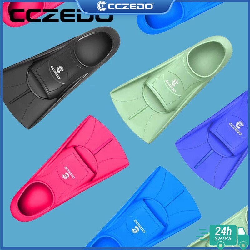 CCZedo Professional รองเท้าฟลิปเปอร์สำหรับเด็ก แบบสั้นเท้า อุปกรณ์ดำน้ำสำหรับเด็ก