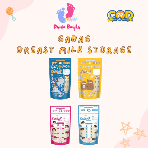 Gabag Hummingbird Classic Breast Milk Storage Bag Classic Honey Bear Whale Breast Milk Bag 120ml