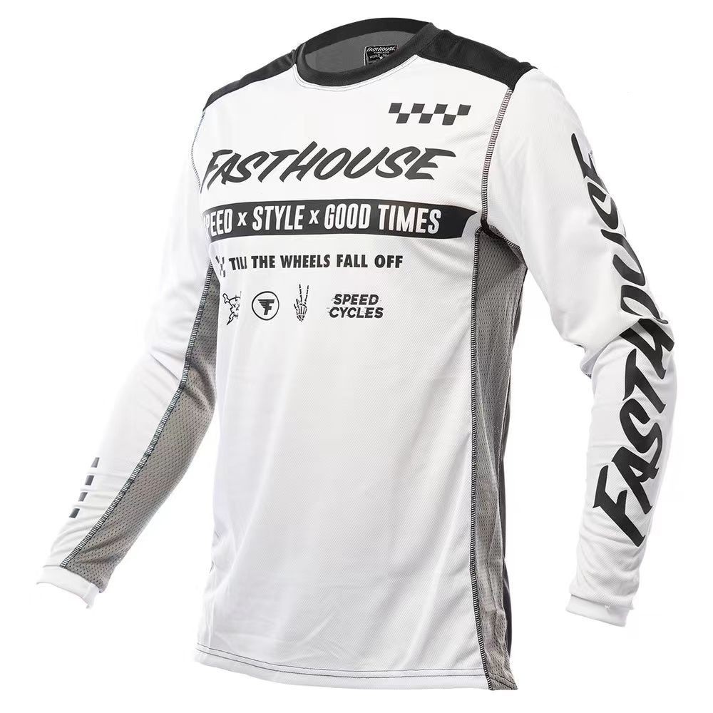 Fasthouse เสื้อแข่งมอเตอร์ไซค์เจอร์ซีย์นักขี่จักรยานเจอร์ซีย์จักรยานเสือภูเขาเร่งความเร็วให้แห้งเร็ว