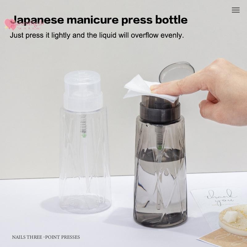 Renbg เล็บขวดรีฟิลกดเปล่าปั๊ม Dispenser Nail Art Polish Remover ทําความสะอาดแต่งหน้าขวดเล็บเครื่องมือ TH