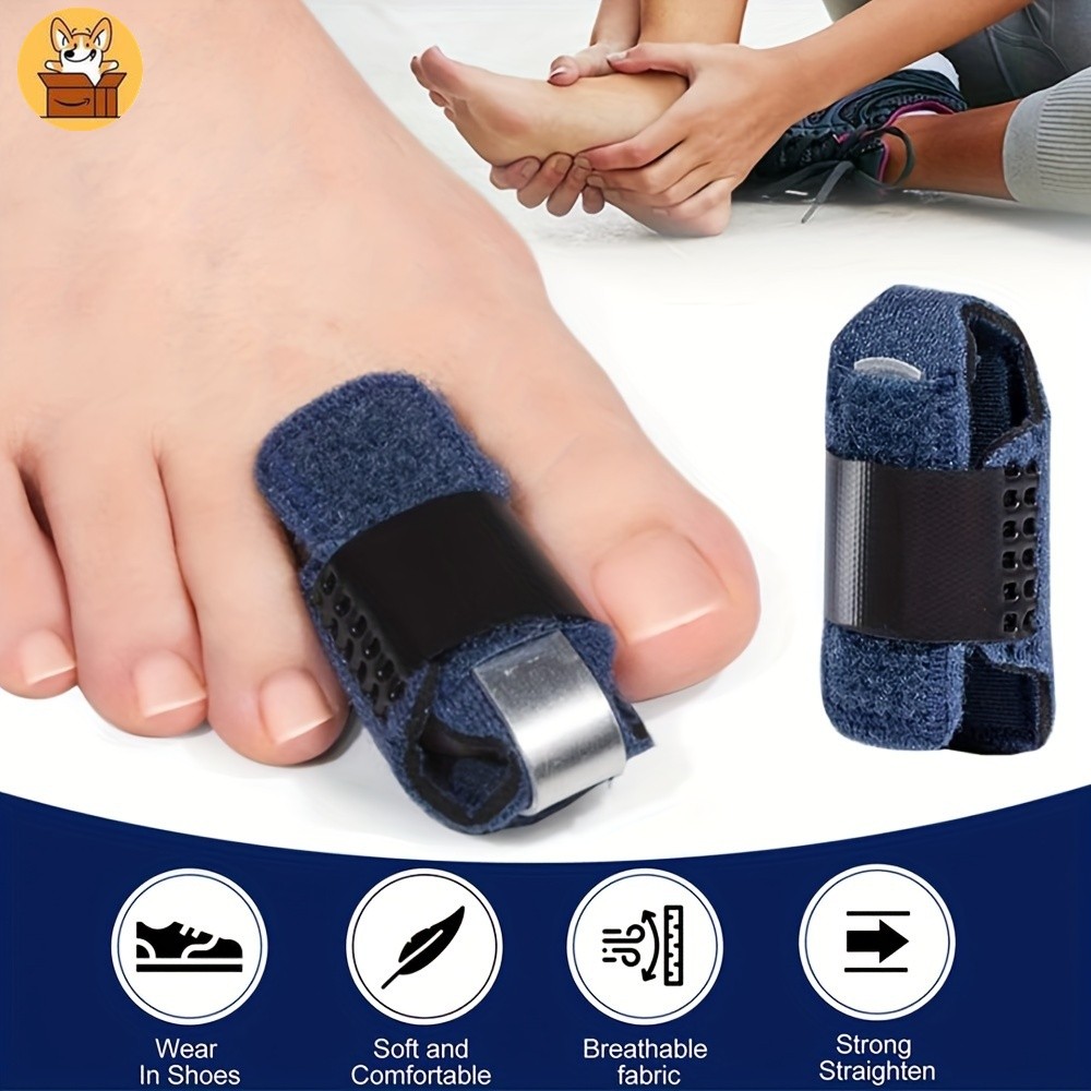 Am-az1PC ตัวป้องกันนิ้วเท้าและนิ้วแบบปรับได้พร้อม Comfort Fit - Splints ที่ถอดออกได้, อลูมิเนียมอัลลอยด์
