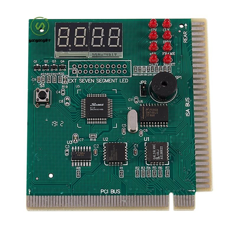 [gangong1kr]การ์ดวินิจฉัยเมนบอร์ด Pc 4-Digit PCI/ISA POST เครื่องวิเคราะห์รหัส