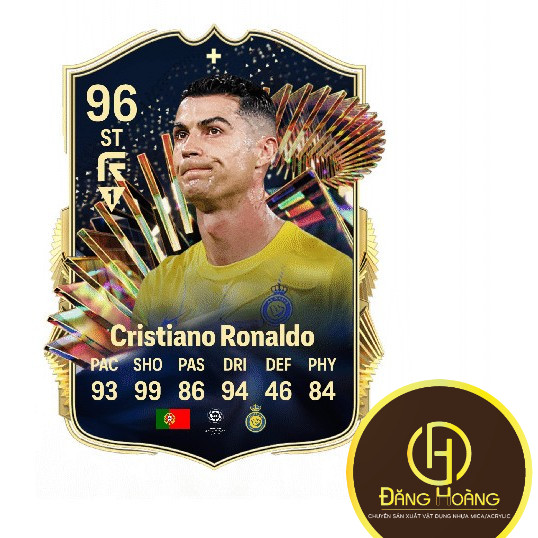 พวงกุญแจ Cristiano Ronaldo สโมสรฟุตบอลเรอัลมาดริด ️PLAYER CARD KEYCHAIN ️-DH