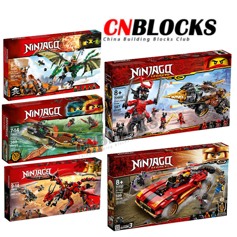 ของเล่น Airjitzu Temple Dragon Sets Building Block ของขวัญคริสต์มาส NInja ของเล่นเด็ก Dawn of lron บ