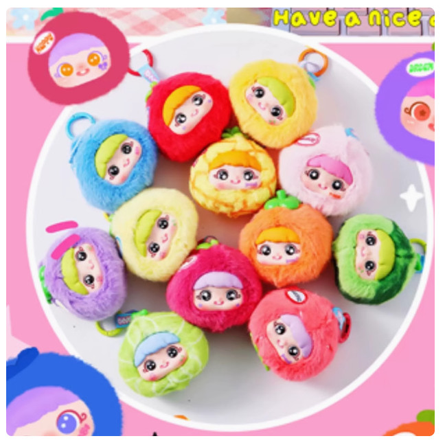 【พร้อมส่ง】yaya fruit/yaya กล่องสุ่ม/yaya v2 art toy Baby Three Baby Series Plush จี้ Blind Box ของขว