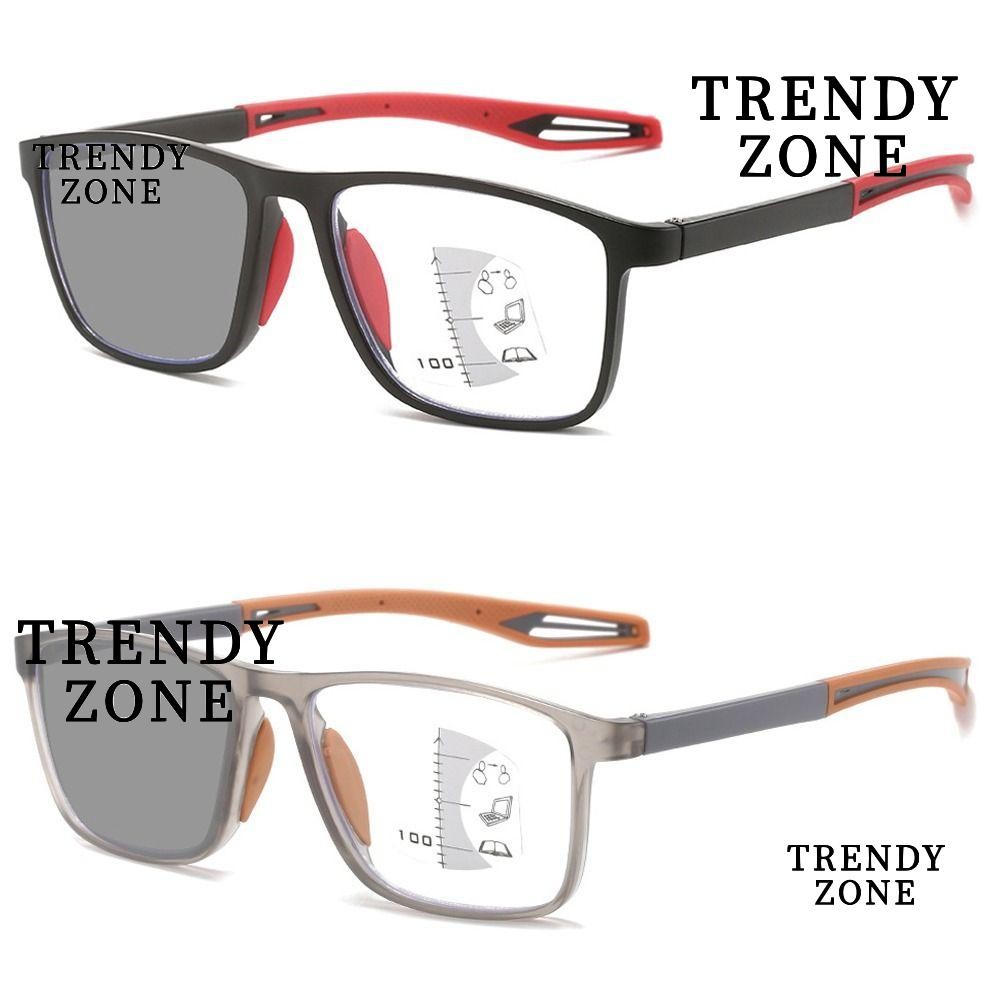 Trendyzone แว่นสายตายาว, Blue Blocking Multifocal Anti-Blue Light แว่นอ่านหนังสือ, Photochromic Ultralight Progressive ใกล้ Far Optical แว่นตาสําหรับผู้ชายผู้หญิง