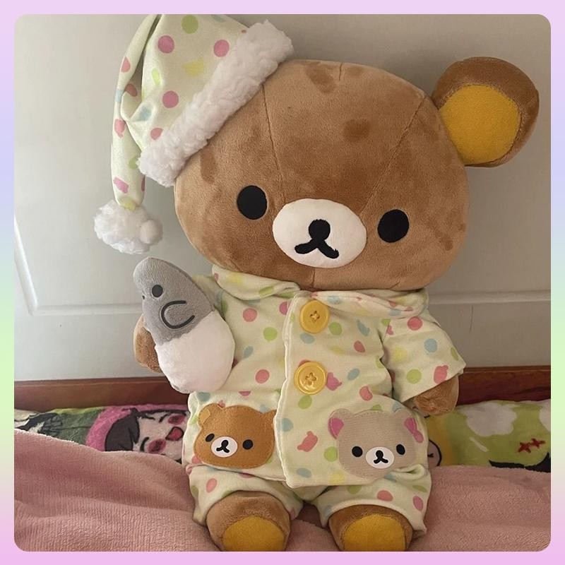 Rilakkuma ยัดไส้ของเล่นน่ารักตุ๊กตาตุ๊กตาหมีตุ๊กตานอนหมอนตกแต่งห้องหมอนอิง C omfort ตุ๊กตาของขวัญวันเกิดสำหรับแฟน ราคา ถูกที่สุด ดีลบีเคเค