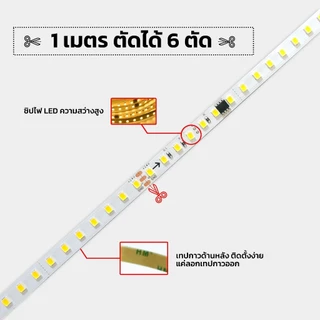 ไฟวิ่ง ไฟริบบิ้น ไฟมะรุม ไฟแช่ 24V ยาว10M LED 2835 126LED/M Strip Light 2835เอฟเฟกต์ 22โหมด