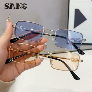 สินค้าพร้อมCOD (San9)แว่นกันแดดแฟชั่นผู้หญิงกรอบโลหะขนาดเล็ก…
