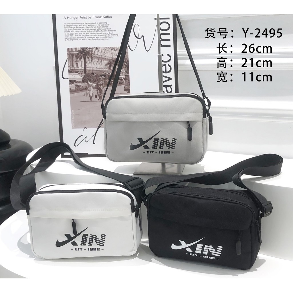 พร้อมส่ง กระเป๋าสะพายข้าง สไตล์เกาหลี กระเป๋าแฟชั่นเรียบง่าย มีซิป