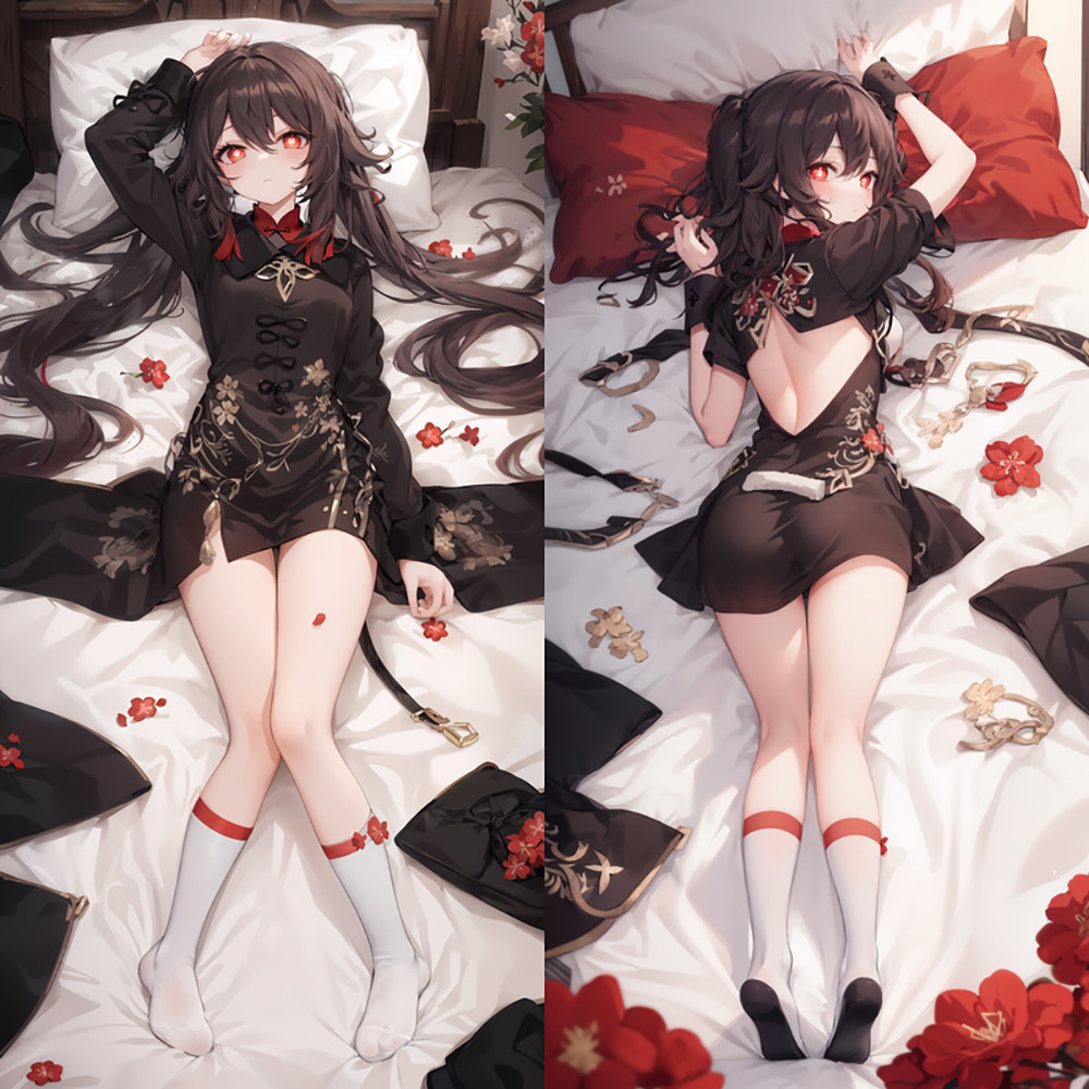 อะนิเมะ Genshin Impact Hu Tao Dakimakura หมอนคู่พิมพ์ Body กอดเบาะสําหรับ Otaku ของขวัญ