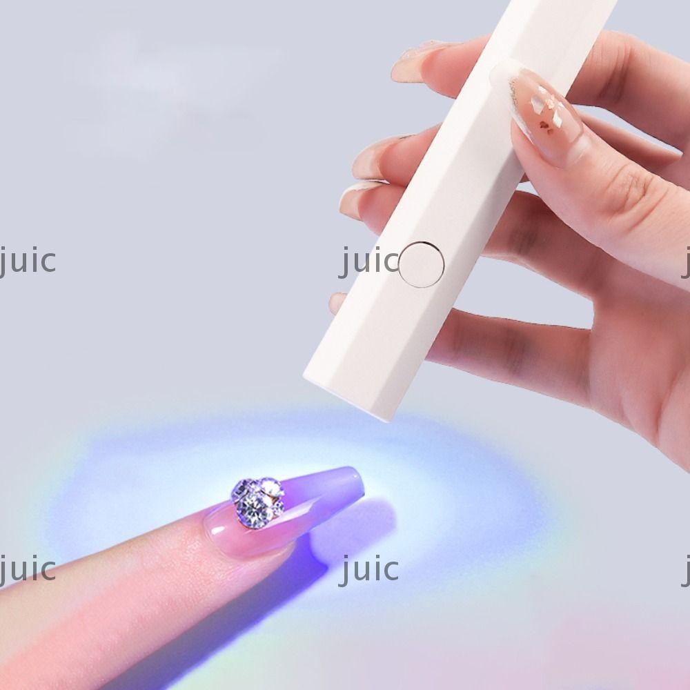 Juic เครื่องเป่าเล็บ, ไฟยูวีแบบใช้มือถือ 180mAh, เล็บเจลสไตล์ปากกา USB โคมไฟอบเจลขนาดเล็ก