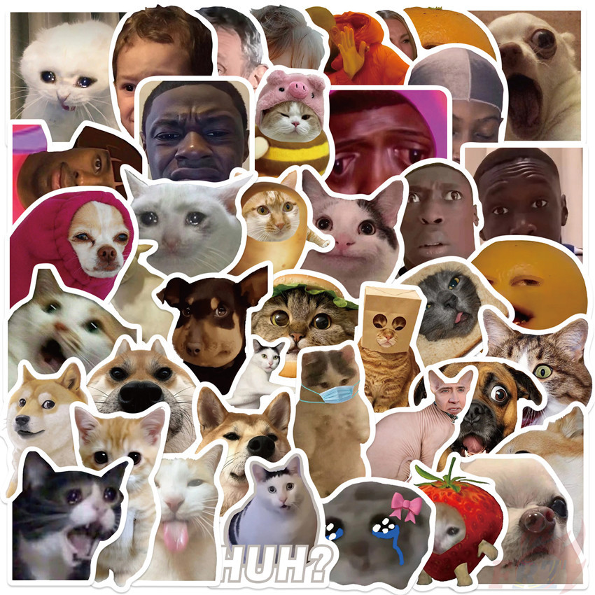 ❉ Kuso Funny MEME Emoji Art Series 01 สติ๊กเกอร์ ❉ 50 ชิ้น/เซ็ตแฟชั่น DIY สติ๊กเกอร์กันน้ํา Doodle ส