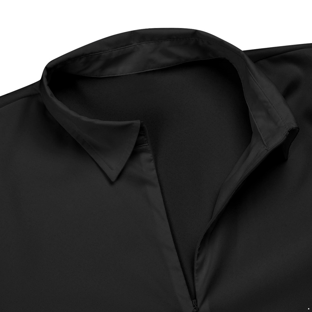 Nikiikoo Mens แขนยาวซิปสีทึบละตินโมเดิร์นเต้นรําเสื้อ Bowtie เสื้อ Romper ชิ้นเดียว ราคา ถูกที่สุด ดีลบีเคเค แกลเลอรีภาพที่ 5
