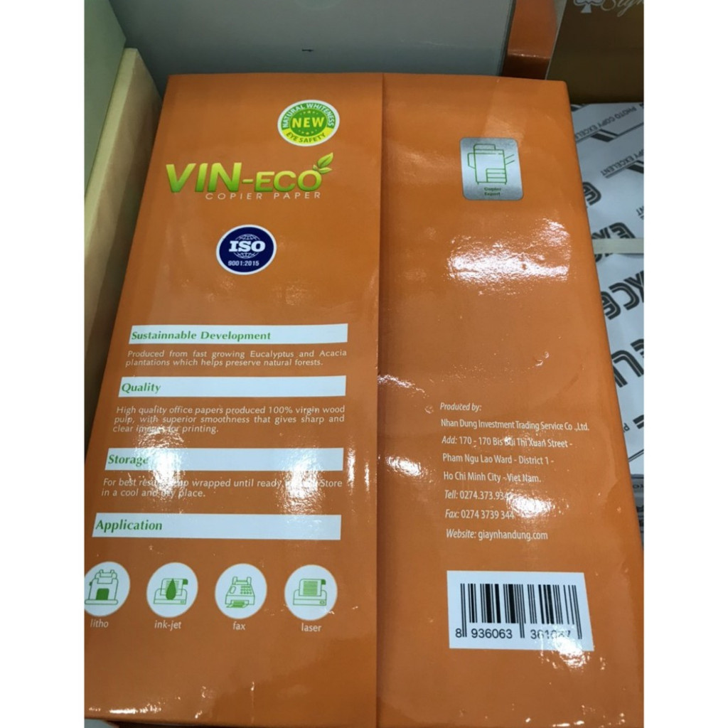 กระดาษ Vineco A4 62gsm (เต็มรีม 500 แผ่น)