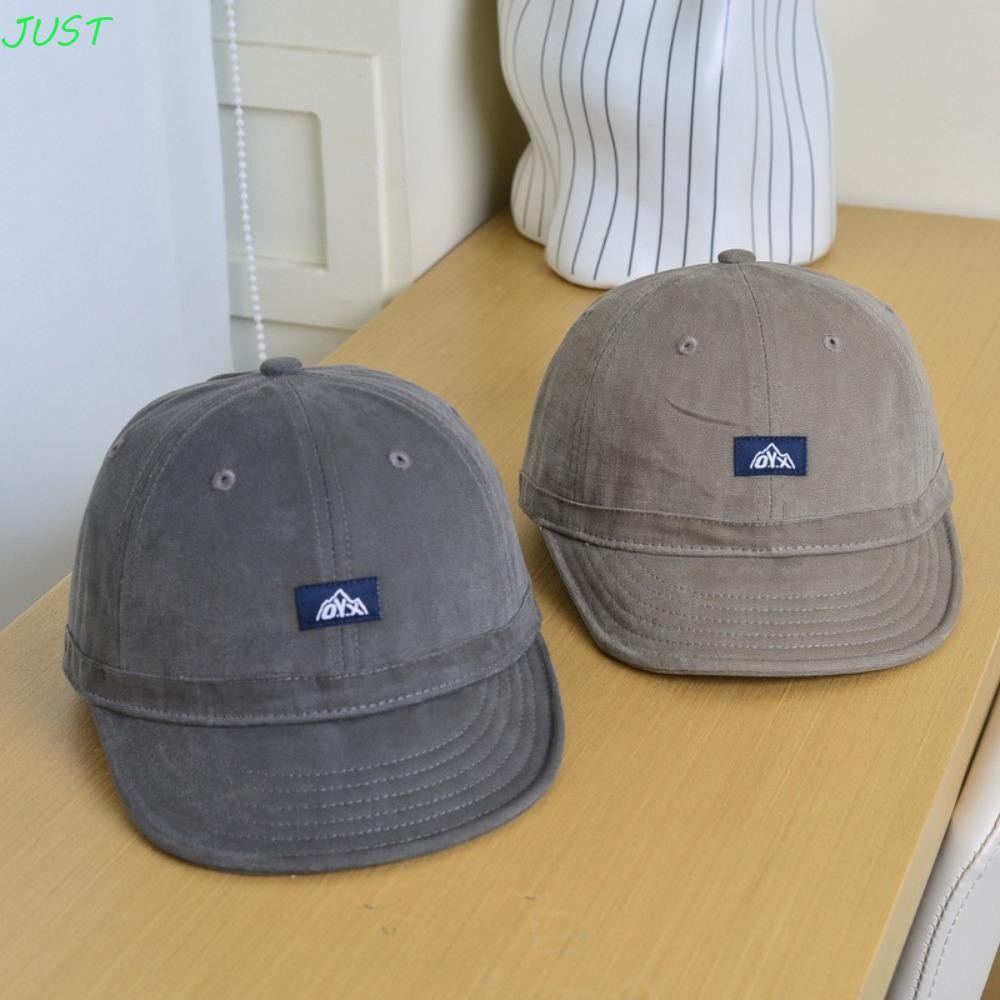 Just Casual Peaked Cap, ญี่ปุ่นผ้าฝ้ายสั้น Brim เบสบอลหมวก,แฟชั่น Soild สี Hiphop ปรับผู้ชายเบสบอลหมวก Streetwear