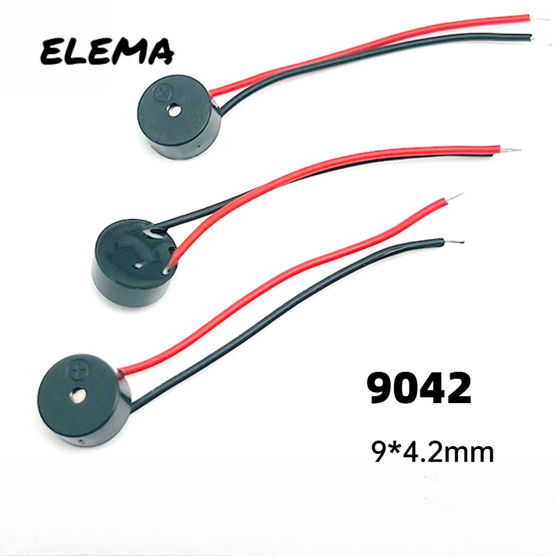 9042 Active buzzer ultra-thin DC แม่เหล็กไฟฟ้า buzzer 3V 5V 12V แบบมีสาย buzzer 9042 9*4.2 มม.9055 9