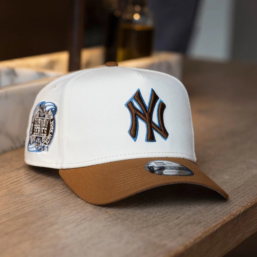 ใหม่ ERA 9FORTY A-FRAME MLB NEW YORK YANKEES SUBWAY SERIES 2000 TWO TONE / GREY UV CAP