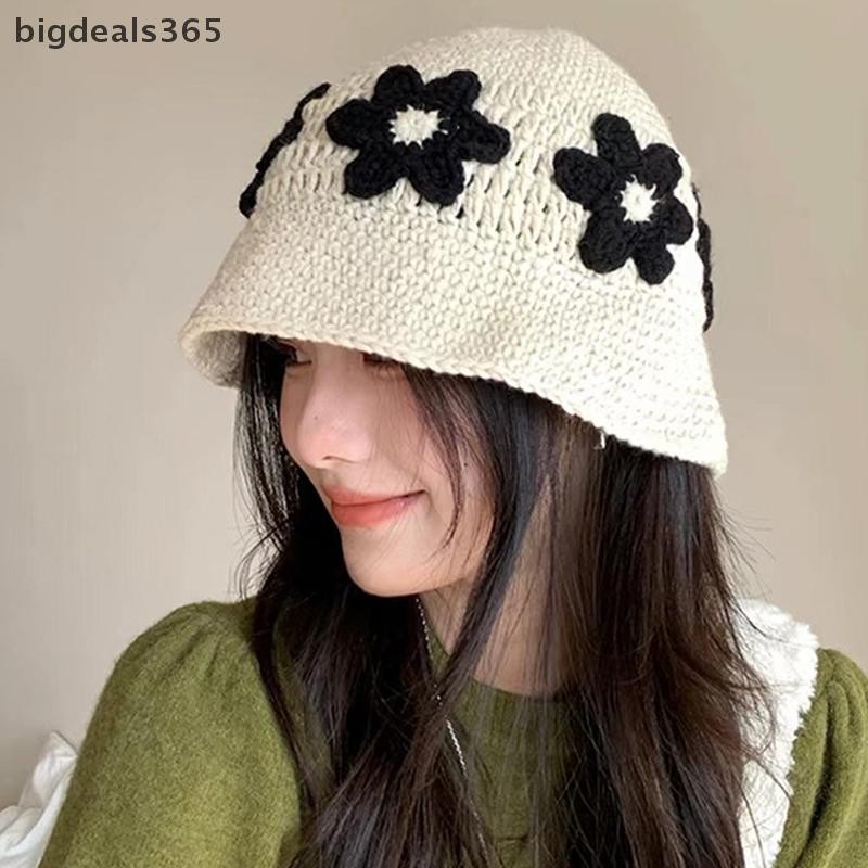 [bigdeals365] แฟชั่นใหม่อบอุ่นแฮนด์เมดแฮนด์เมดถักสีทึบหมวกขนสัตว์ชาวประมงฤดูหนาวหุ้นใหม่