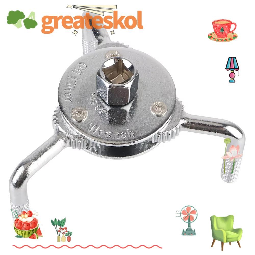 GREATESKOL ประแจกรองน้ํามัน, 3 Jaws 2 วิธี Spanner Remover, เหล็กคาร์บอนทนทานปรับรถซ่อมเครื่องมือรถ