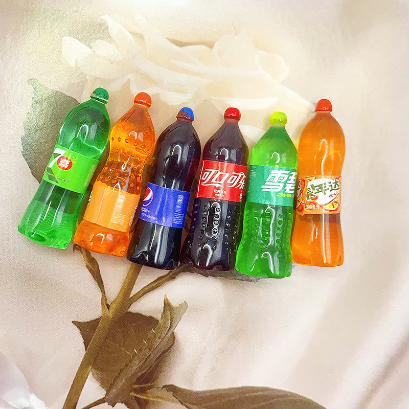 10ชิ้น/เซ็ตสุ่มผสมจําลองมินิโซดาโคล่าขวดเรซิ่น ทําเอง เครื่องประดับตกแต่งวัสดุ