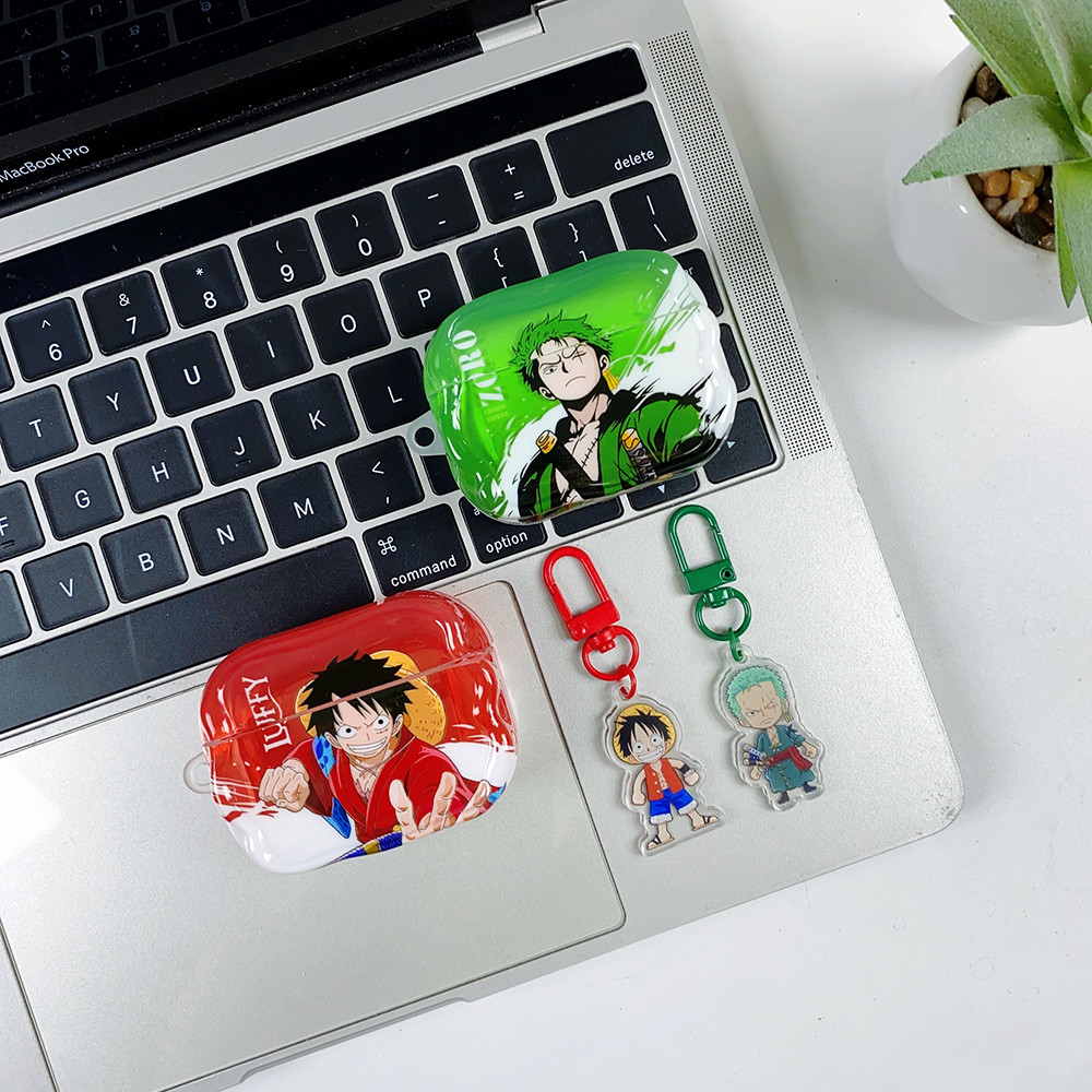 One Piece Luffy Zoro Cool การ์ตูนสําหรับ AirPods 1 2 3 4 Pro 2 กรณี Soft Tpu หูฟังฝาครอบป้องกัน