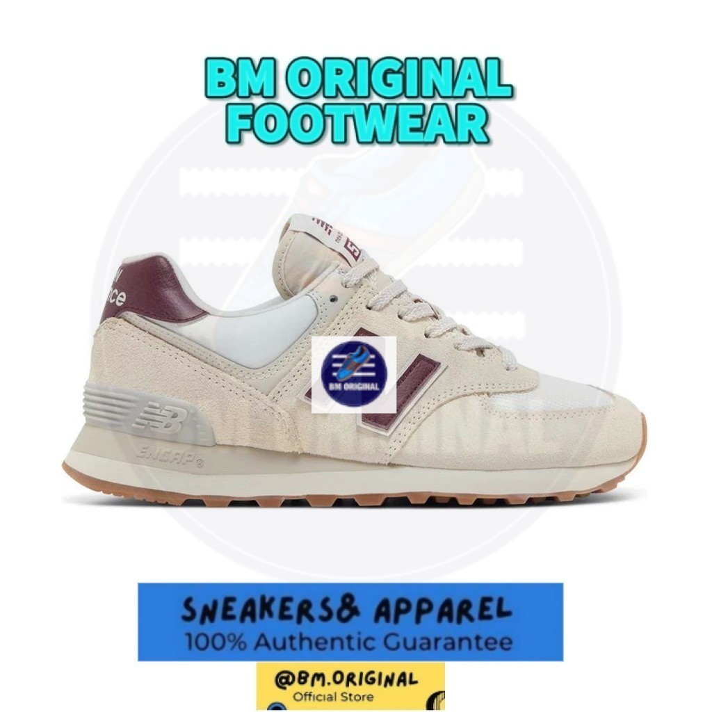 New Balance 574 WL574RCF สี Moonbeam Burgundy สำหรับผู้หญิง