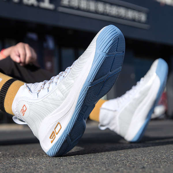 Curry 10UA High-Top Breathable รองเท้าบาสเก็ตบอลเยาวชน Curry4 คาร์บอนบอร์ดปฏิบัติ Combat Professiona