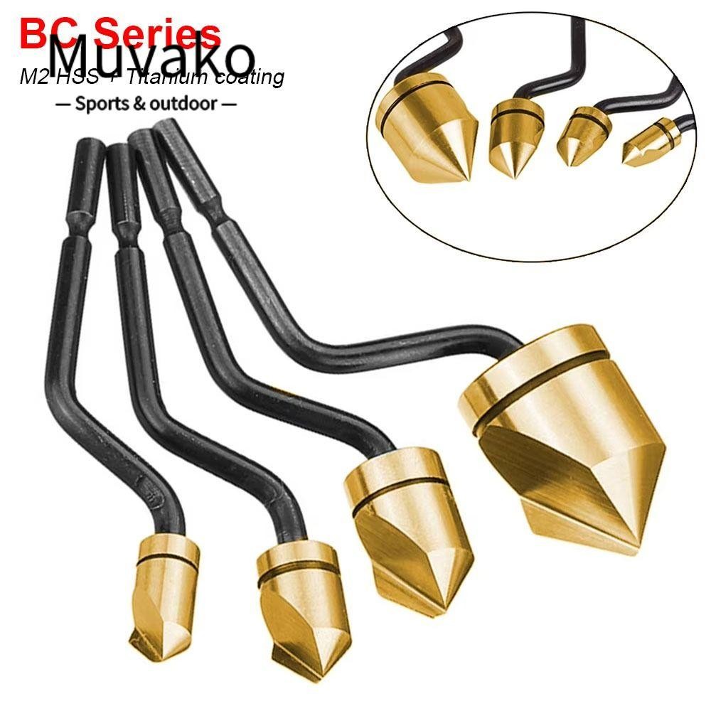MUVAKO 1 ชิ้น Countersunk Chamfer เจาะบิต,ไทเทเนียมเคลือบ Chamfering หมุน Deburring เจาะบิต, BC6301 BC8301 BC1041 BC1651 BC1251 Countersink Deburring ตัดเครื่องมือ