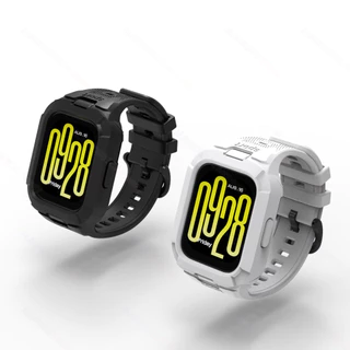 สายซิลิโคนสําหรับ Xiaomi Redmi นาฬิกา 6 5 4 Active Lite กรณีกีฬา Band Smartwatch สายคล้องคอสําหรับ Redmi นาฬิกา 5Active TPU แบบบูรณาการ Anti-Drop สายรัดข้อมือ