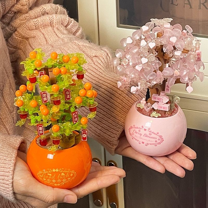 จิ๊กซอว์เลโก้ [Atmosphere Lighting Beauty] เข้ากันได้กับเลโก้บล็อกตัวต่อประกอบ Cherry Blossom Tree I