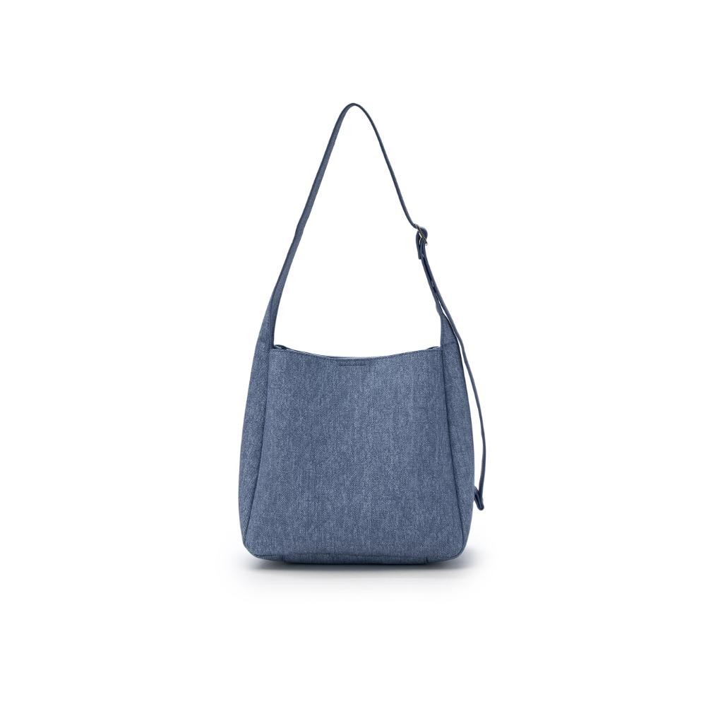 MLB กระเป๋าทรงบัคเก็ต ยูนิเซ็กส์ Denim Coopers Logo Bucket Bag รุ่น 3ABMBD15N 50BLL สีฟ้าอ่อน