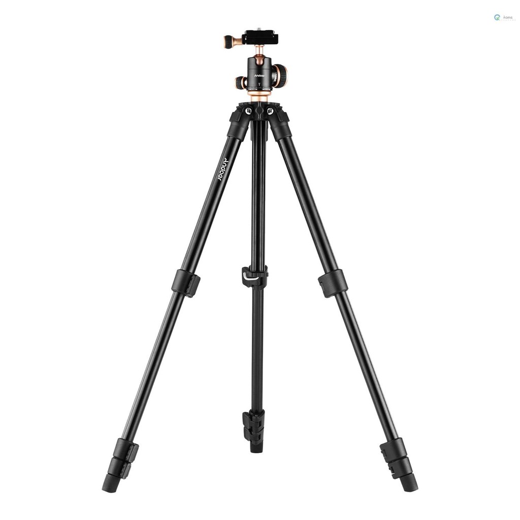 Andoer Q160SA ขาตั้งกล้องขาตั้งกล้องครบชุด Panoramic Ballhead Bubble ระดับปรับความสูงขาตั้งกล้องแบบพ