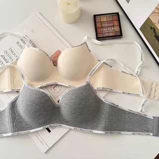พร้อมส่ง เสื้อชั้นในไร้โครง ผู้หญิง แฟชั่นบราดันทรง เสริมฟองน้ำหนา สำหรับสาวอกเล็ก ไม่มีโครงเหล็ก ดันทรง อกชิด