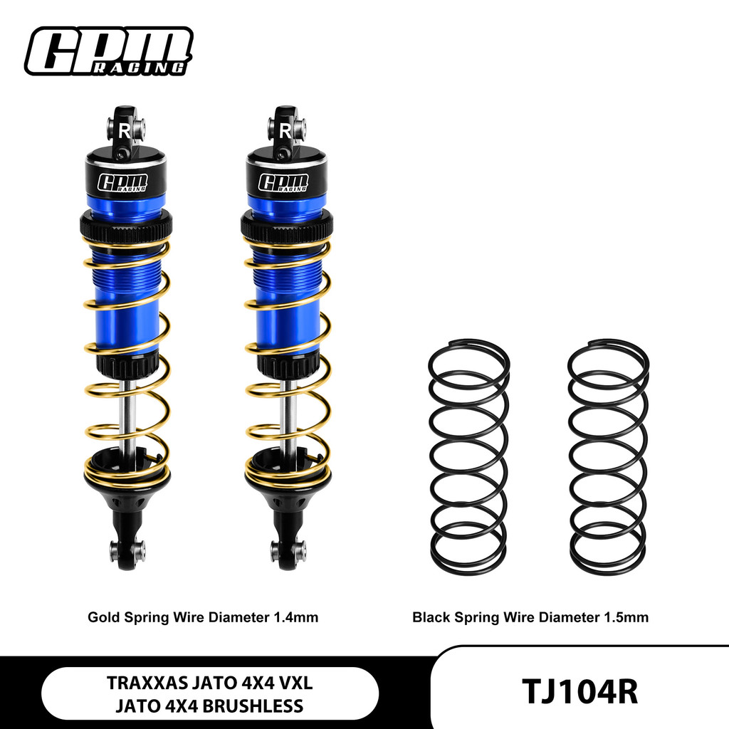 TRAXXAS 1/8 JATO 4X4 VXL โช้คอัพหลังอะลูมิเนียมอัลลอยด์ (ระยะจุดกลาง 104 มม.)