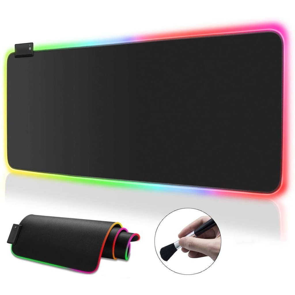 SKU-1170 แผ่นรองเมาส์ GAMING RGB 80 X 30CM MOUSEPAD 80X30CM 800X300MM LED