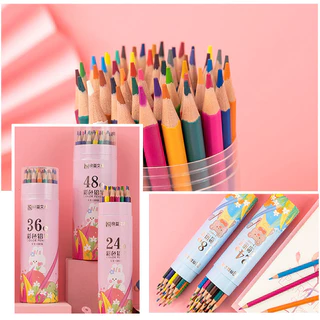 พู่กันสีสัน 12 สี 18 สี 24 สี แบบขวด สำหรับวาดภาพกราฟิก เข็มพู่กันสีสันสำหรับเด็ก ลากภาพการ์ตูน ดินสอสร้างสรรค์ แบบการ์ต