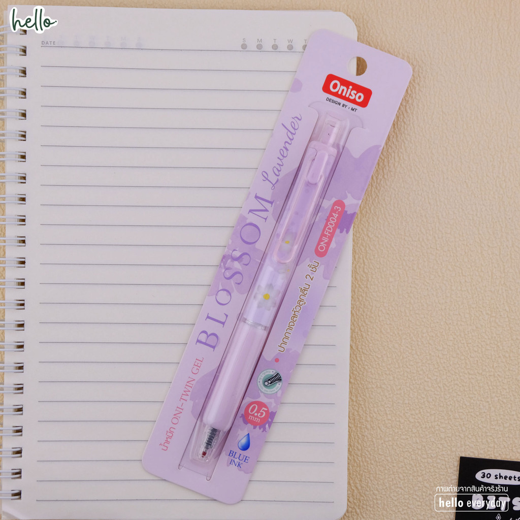 Oniso - ปากกาเจลหัวลูกลื่น 2 ชั้น Blossom หมึกน้ำเงิน ขนาด0.5mm. - รูปที่ 4