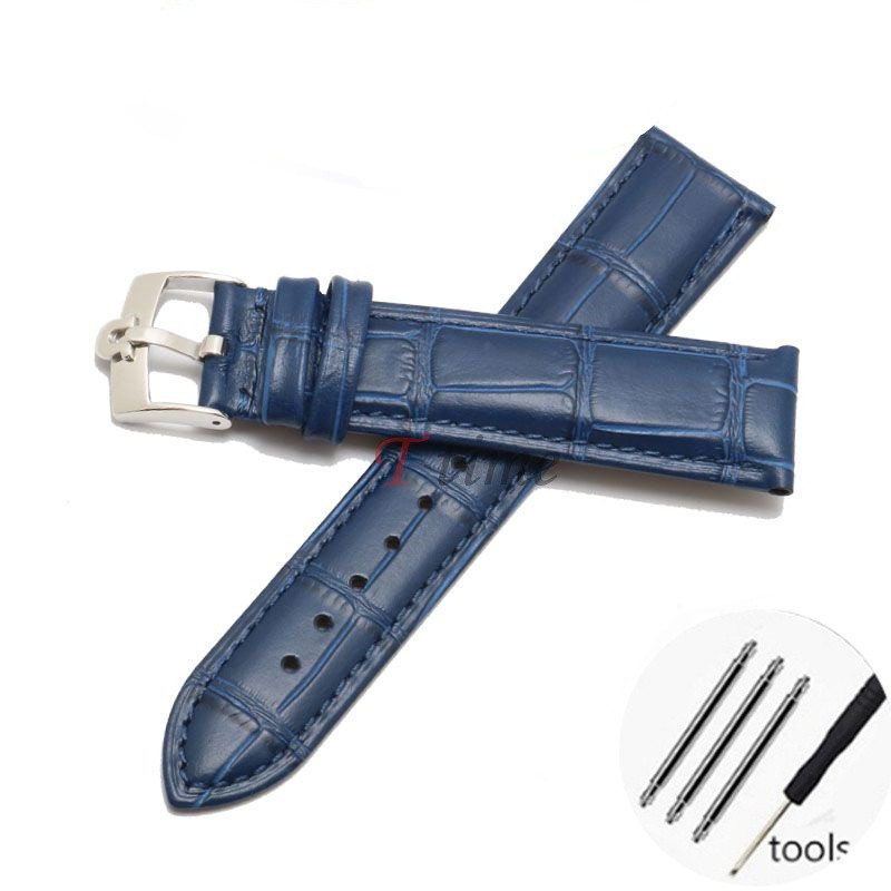 สายนาฬิกาหนังแท้ 18-22 มม. สําหรับ Omega - สายสํารองหรูหราสําหรับ Seamaster/Speedmaster (สีดํา, น้ําเงิน, น้ําตาล) - รูปที่ 5