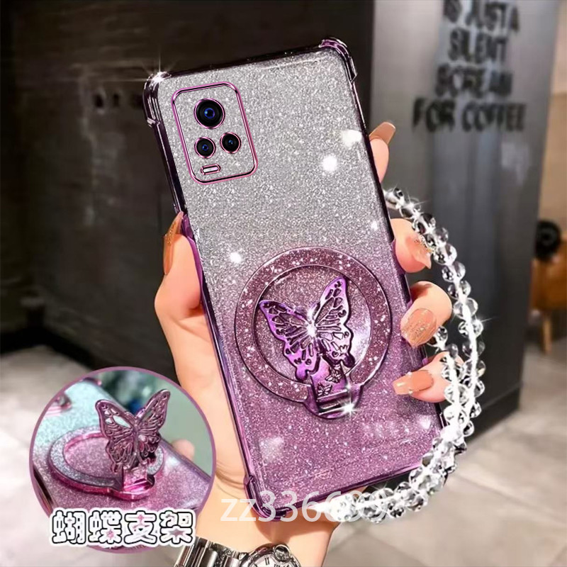 ปลอก VIVO V20 Pro V21E V23E V30E เคสโทรศัพท์ 2025 เคสใสหนาฝาครอบชุบซิลิโคนกันกระแทกเคสโทรศัพท์ CCCCA16