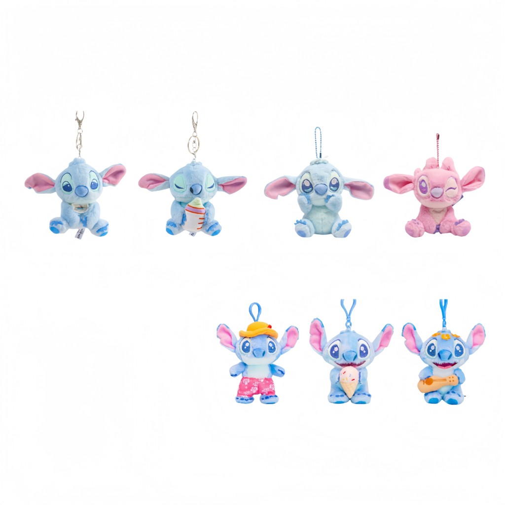 Disney Stitch ของเล่นตุ๊กตาจี้ตุ๊กตายัดไส้น่ารัก Plushie ของขวัญวันเกิด