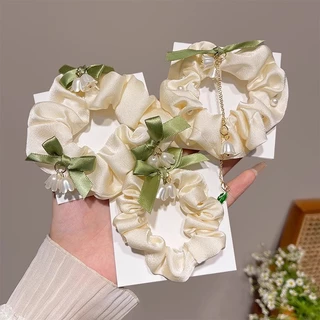 Fairy Lily of The Valley ดอกไม้เชือกผมผูกผมยางรัดหัวเชือก Scrunchies