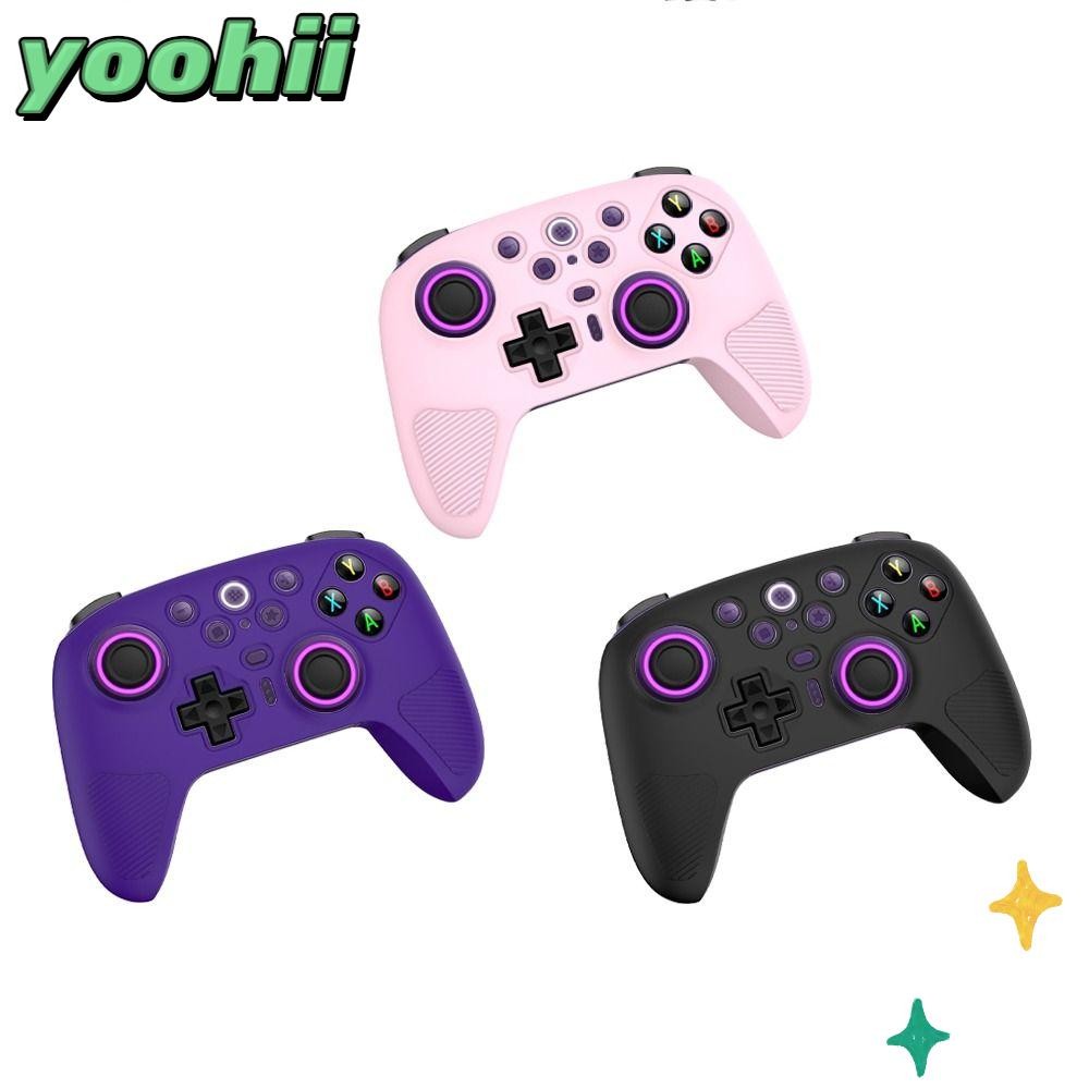 YOOHII ตัวควบคุมการเล่นเกม, ฝาครอบป้องกันคอนโซลซิลิโคนป้องกันรอยขีดข่วน, กันกระแทกกันฝุ่น Anti-Slip Handle Controller Shell สําหรับ 8BitDo Ultimate 2 คอนโทรลเลอร์ไร้สาย